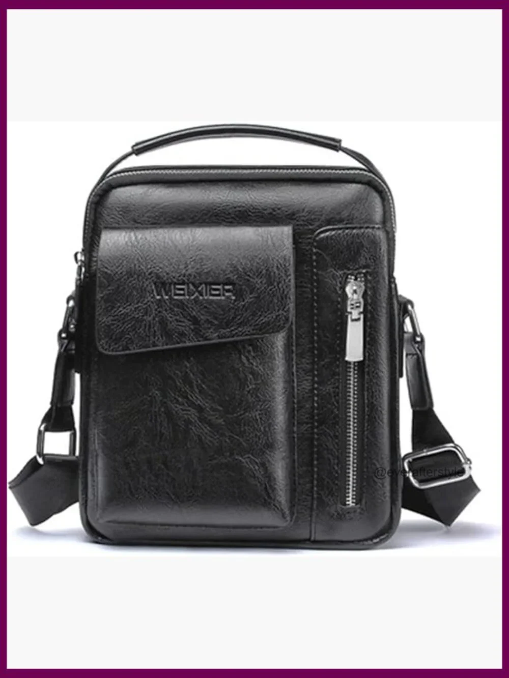 Vintage PU Leather Messenger Bag Crossbody Satchel Pouch
